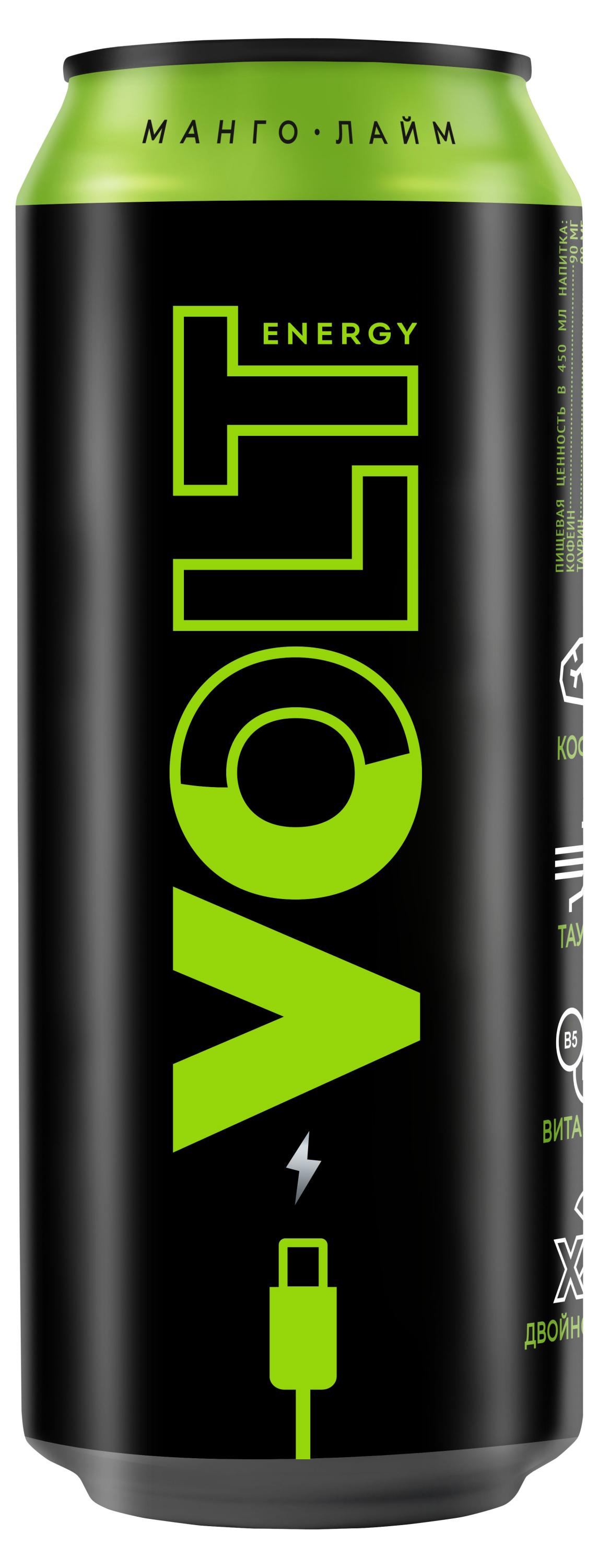 

Напиток энергетический Volt Energy манго лайм, 450 мл