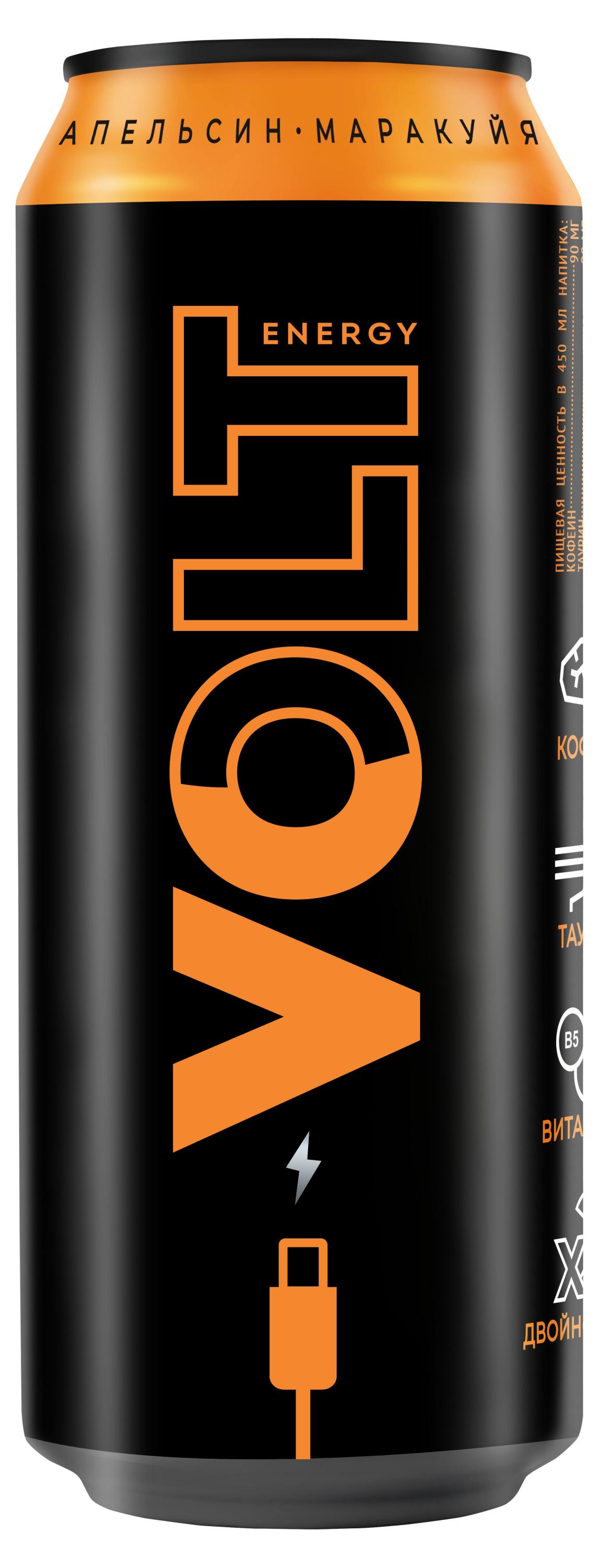 

Напиток энергетический Volt Energy апельсин маракуйя, 450 мл
