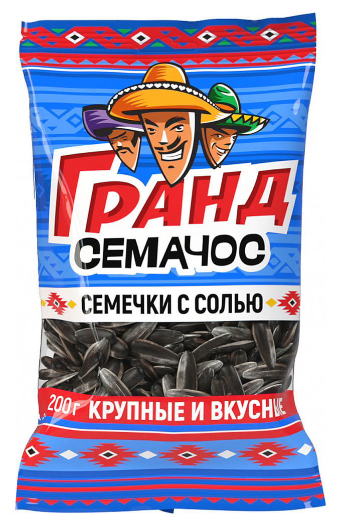 

Семечки подсолнечника Семачос гранд с солью жареные, 200 г