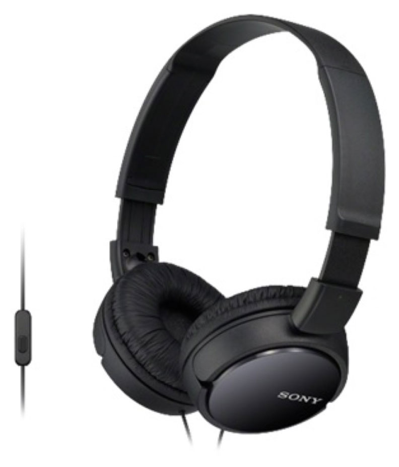 

Гарнитура накладные Sony MDR-ZX110AP 1.2м черный проводные