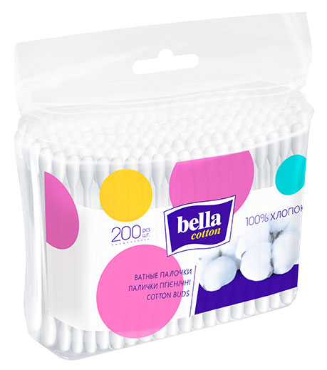 

Ватные палочки Bella Cotton, 200 шт