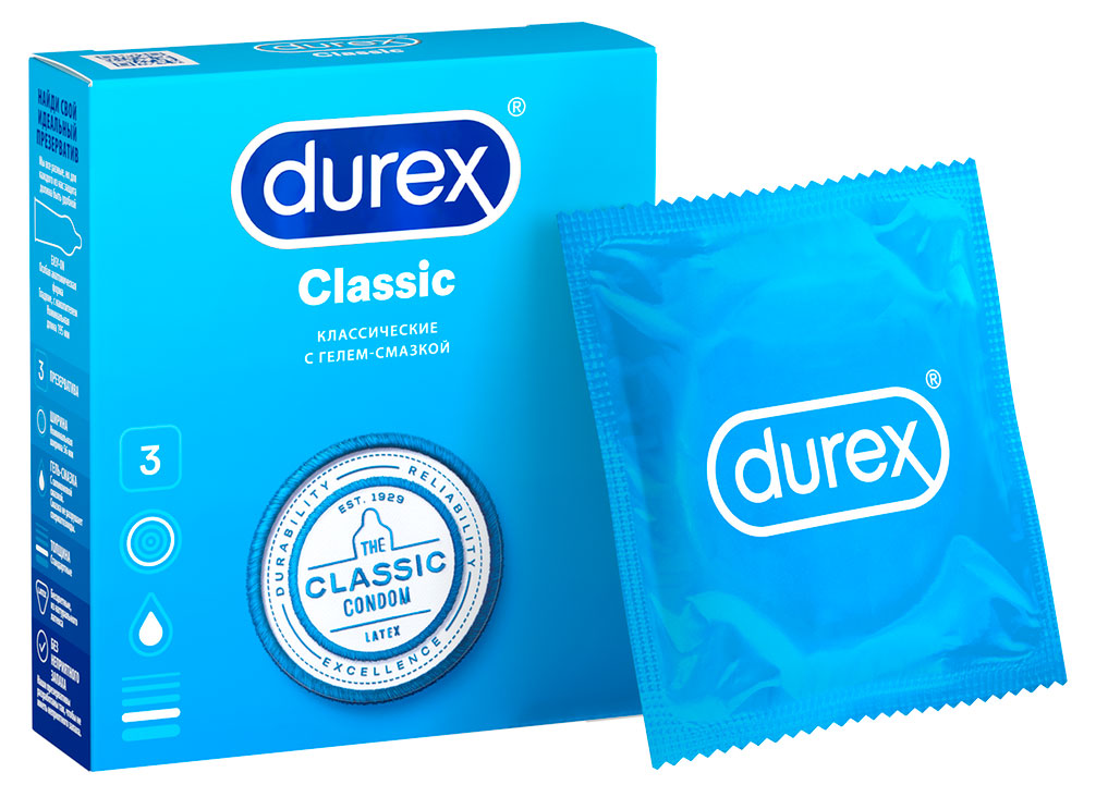 Изображение товара Презервативы Durex Classic классические, 3 шт