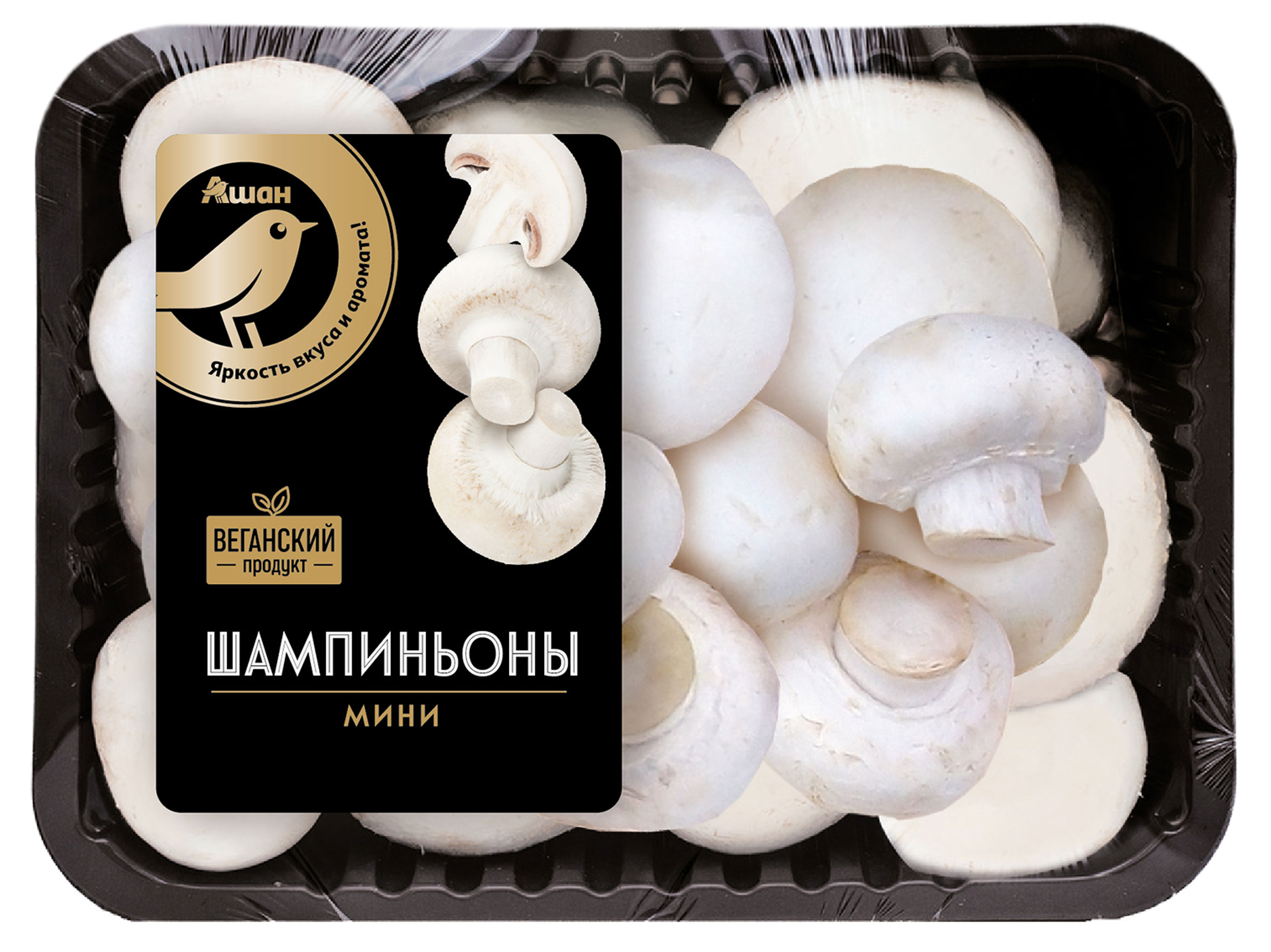 

Шампиньоны АШАН Золотая птица Мини свежие, 250 г