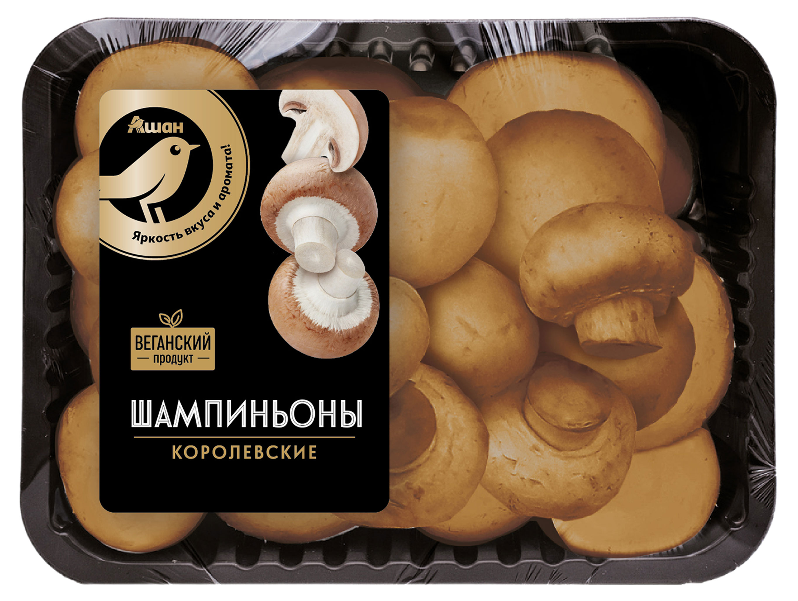 

Шампиньоны АШАН Золотая птица Королевские, 400 г