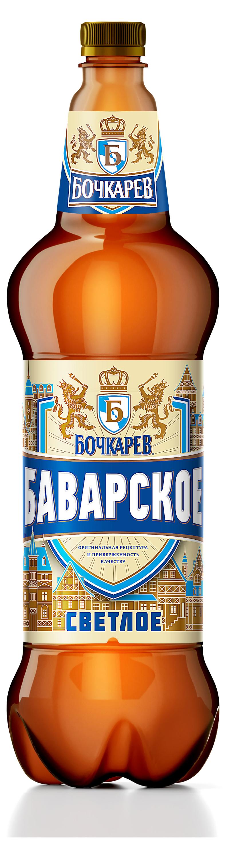 

Пивной напиток Бочкарев пастеризованный светлый 4,3%, 1,2 л