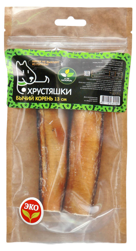 

Лакомство для собак Хрустяшки Бычий корень 13 см, 50 г