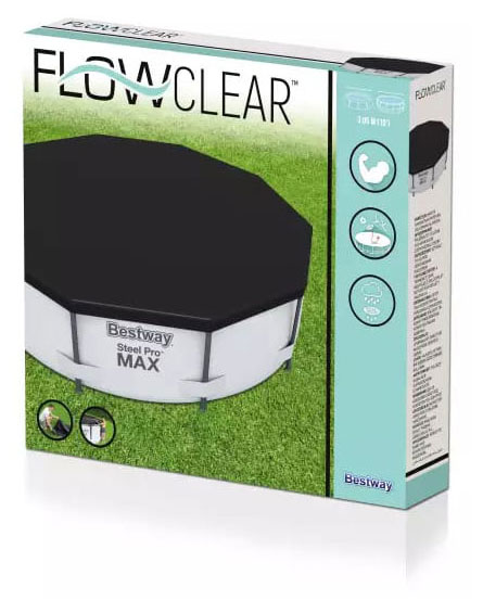 

Тент BESTWAY для каркасных бассейнов и с надувным бортом Fast Set, d 305 см