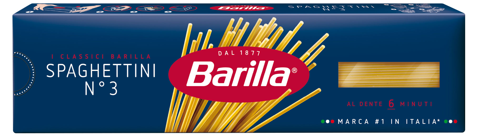 Изображение товара Макаронные изделия Barilla Spaghettini №3 спагетти, 450 г