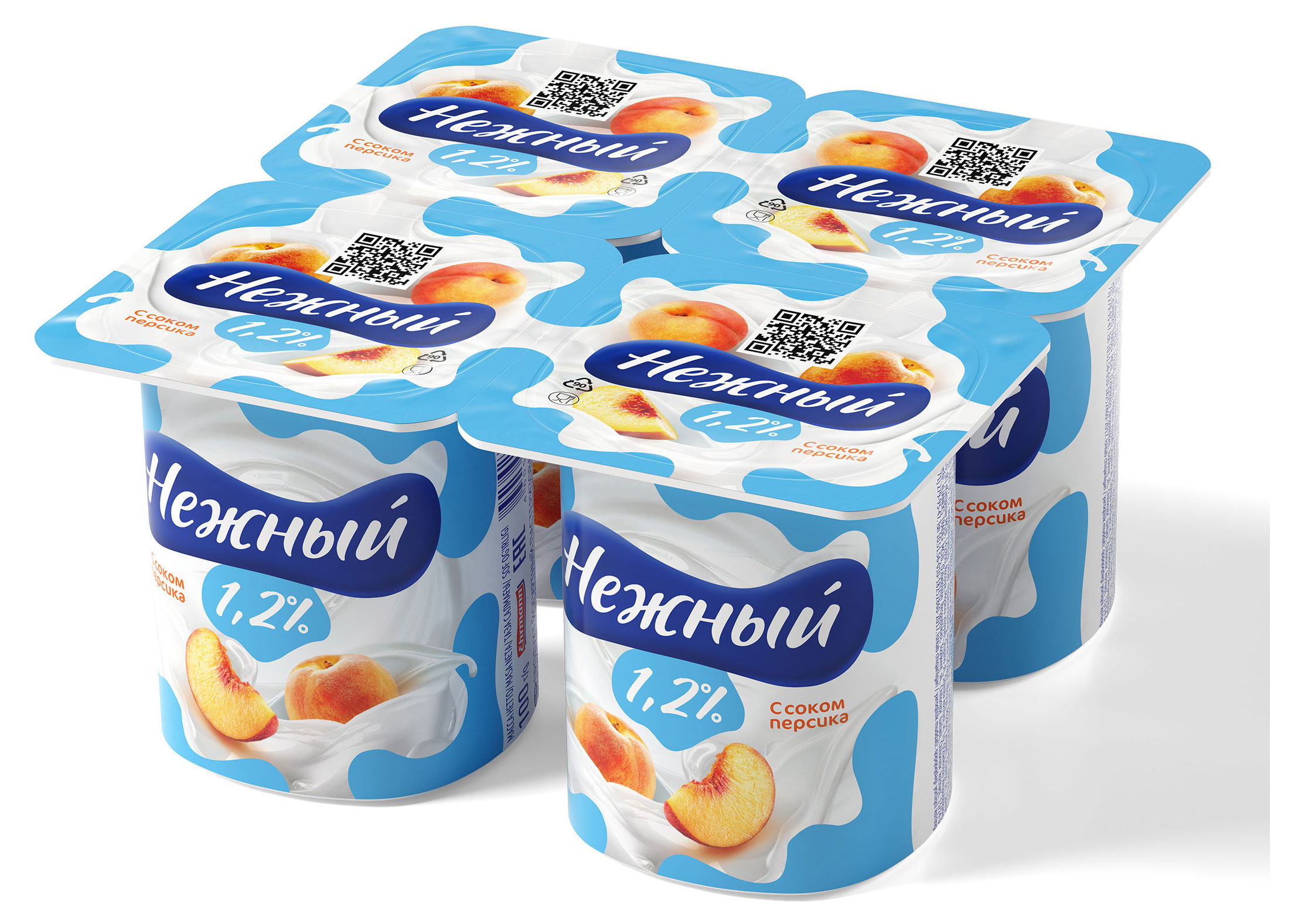 

Йогуртный продукт Нежный с соком персика 1,2%, 100 г