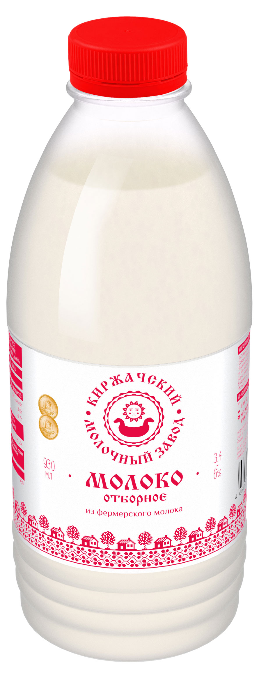 

Молоко питьевое Киржачский МЗ Отборное пастеризованное 3,2-6% БЗМЖ, 930 г