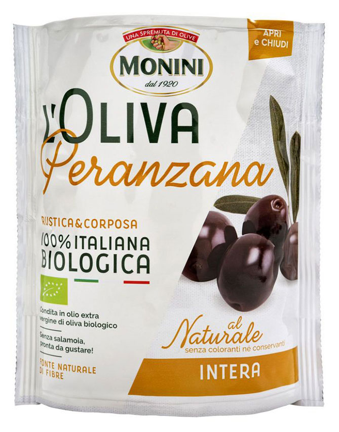 

Маслины Monini BIO Peranzana с косточкой, 150 г