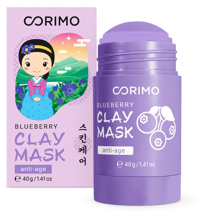 

Маска для лица в стике Corimo Лавандовая глиняная с коллагеном и голубикой, 40 г