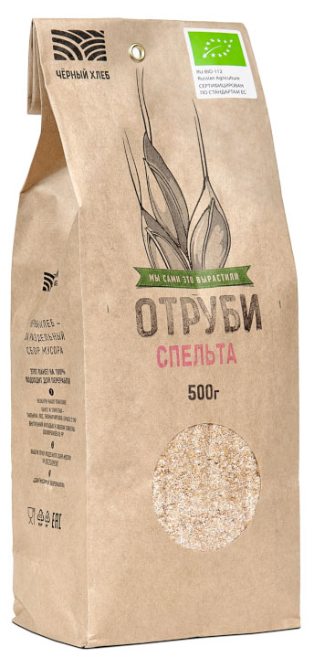 

Отруби Чёрный хлеб пшеницы спельты био, 500 г