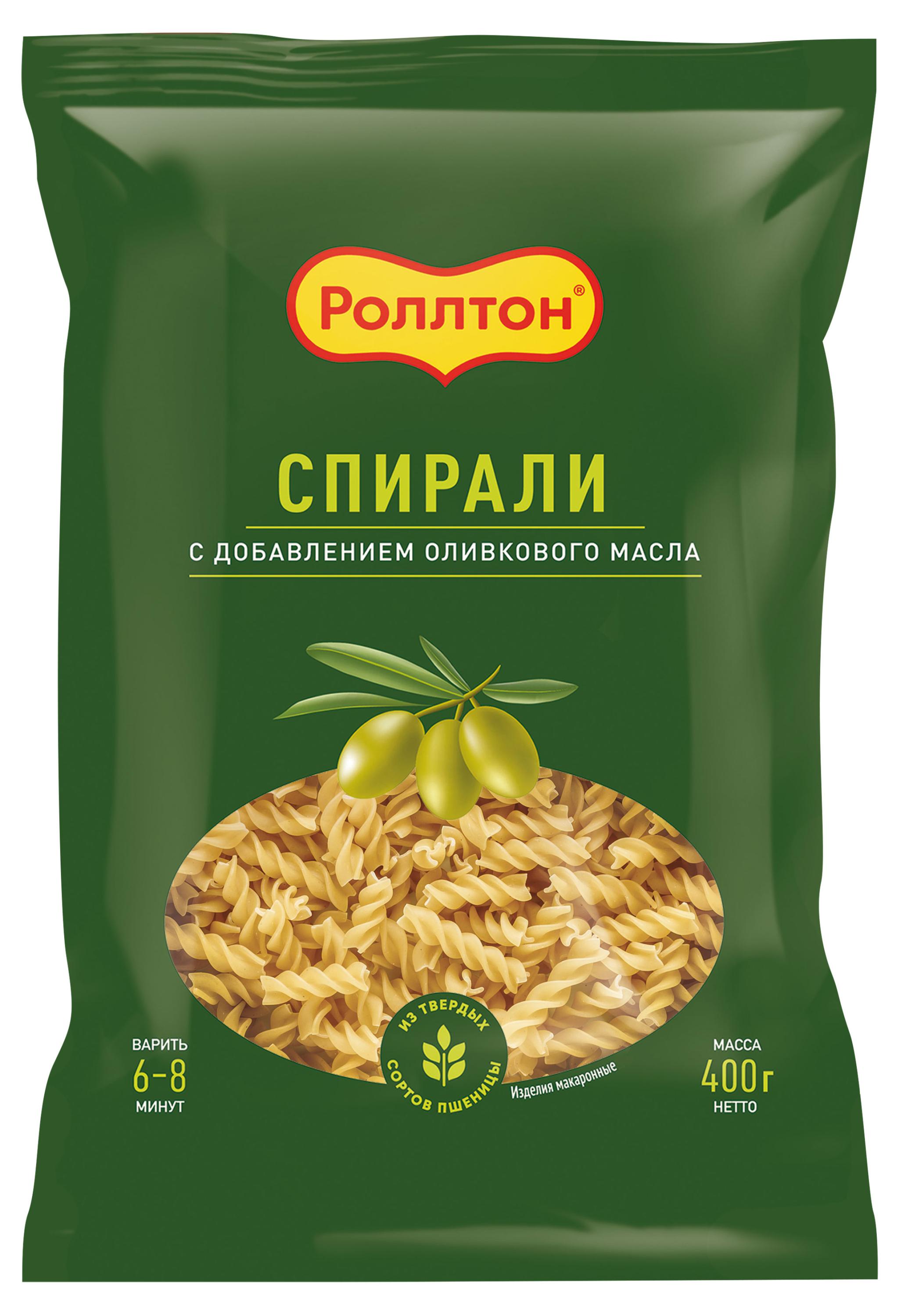 

Макаронные изделия Роллтон Спирали с оливковым маслом, 400 г