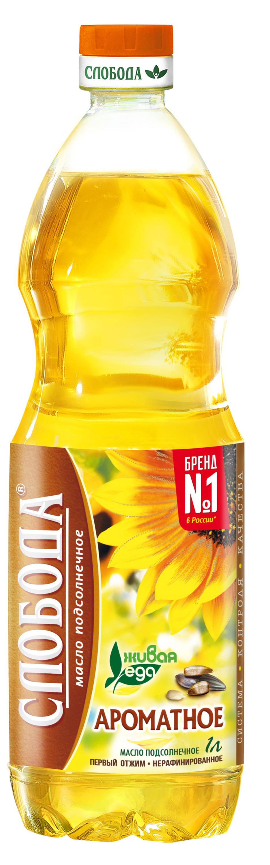 

Масло подсолнечное Слобода нерафинированное, 1 л