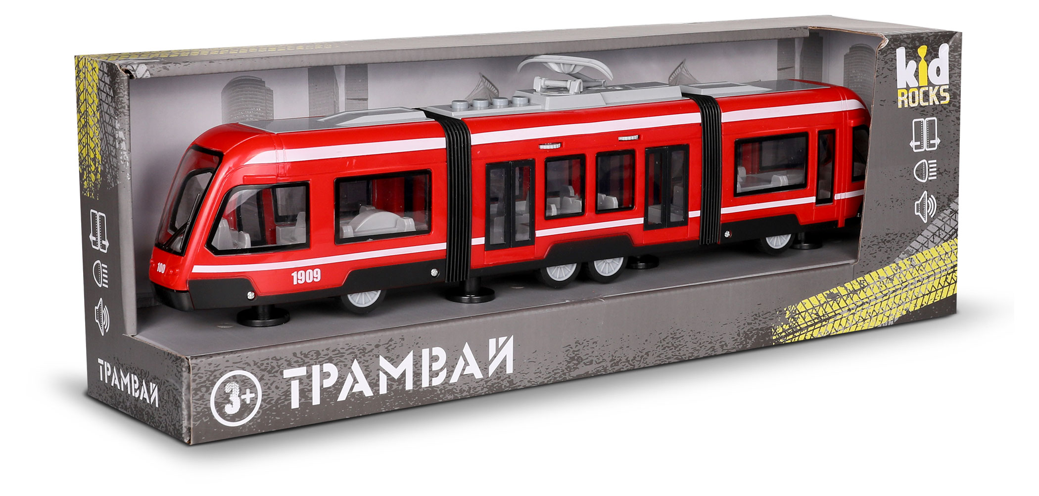 

Игрушка-трамвай Kid Rocks со звуком и светом, 1:16