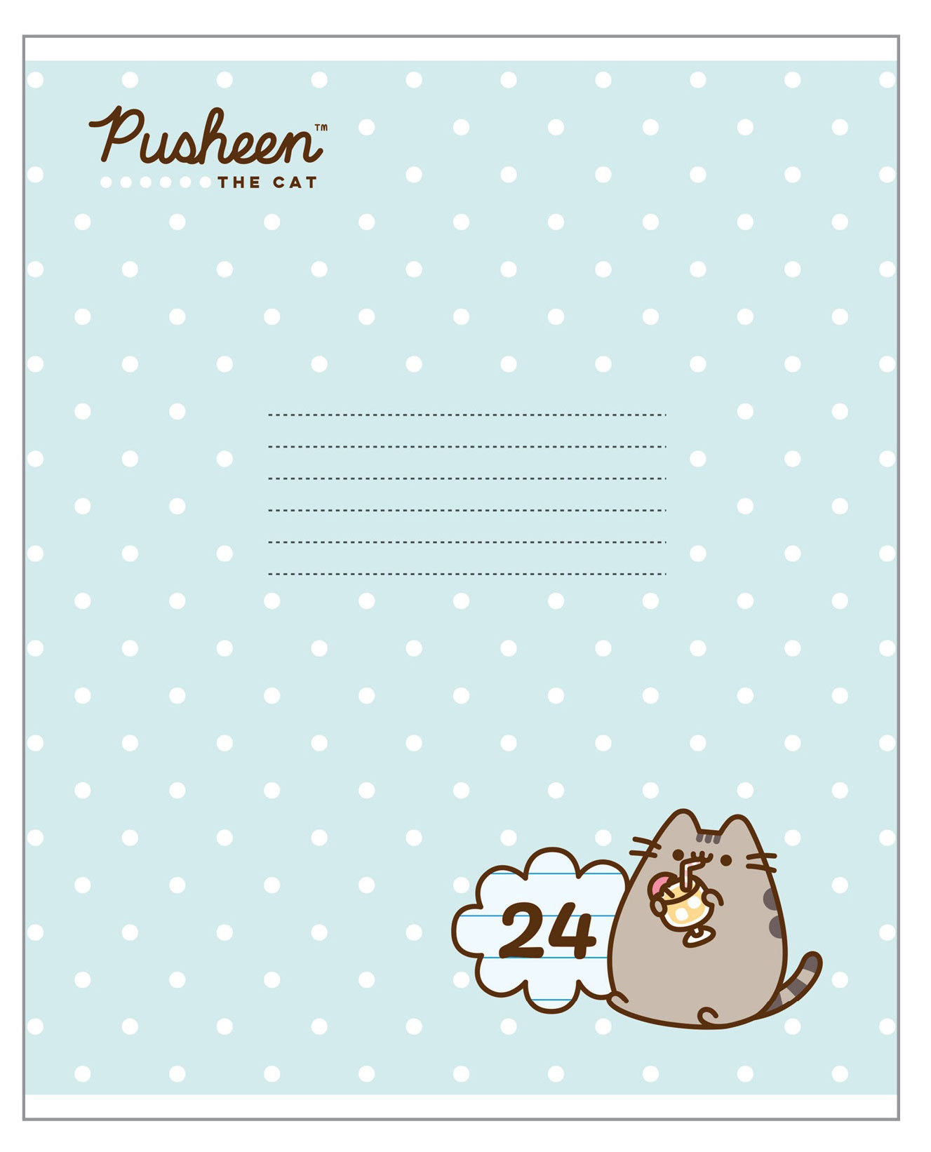 

Тетрадь Academy Style Pusheen А5 линейка, 24 листа