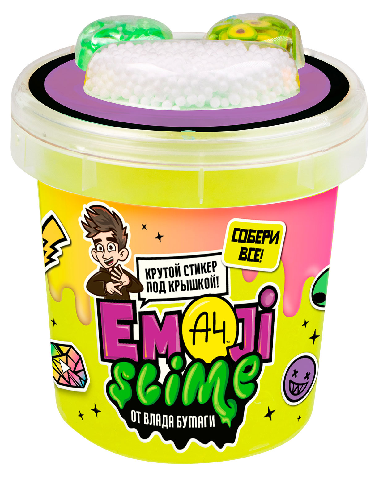 

Слайм Slime Emoji желтый, 110 г