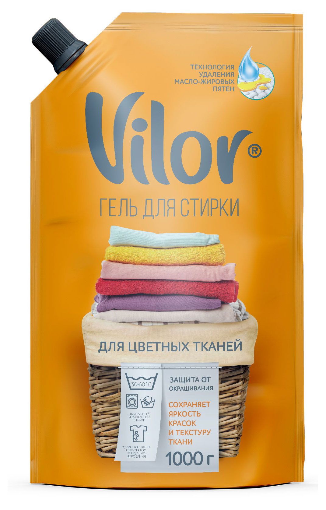 

Гель для стирки Vilor для цветных тканей, 1000 г