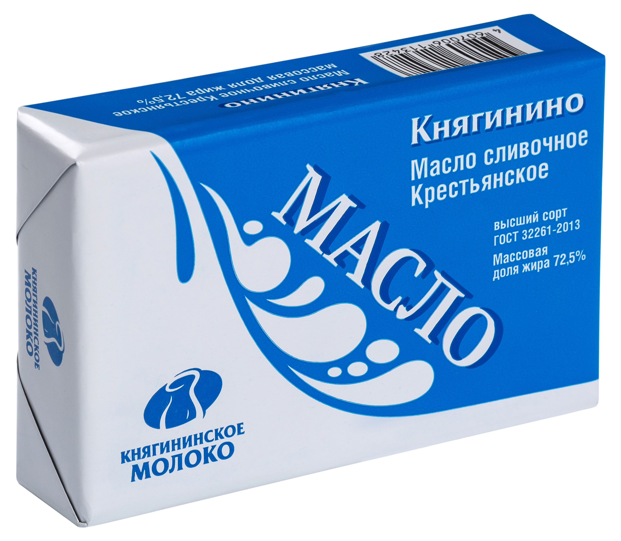 

Масло сливочное Княгинино Крестьянское 72,5% БЗМЖ, 180 г
