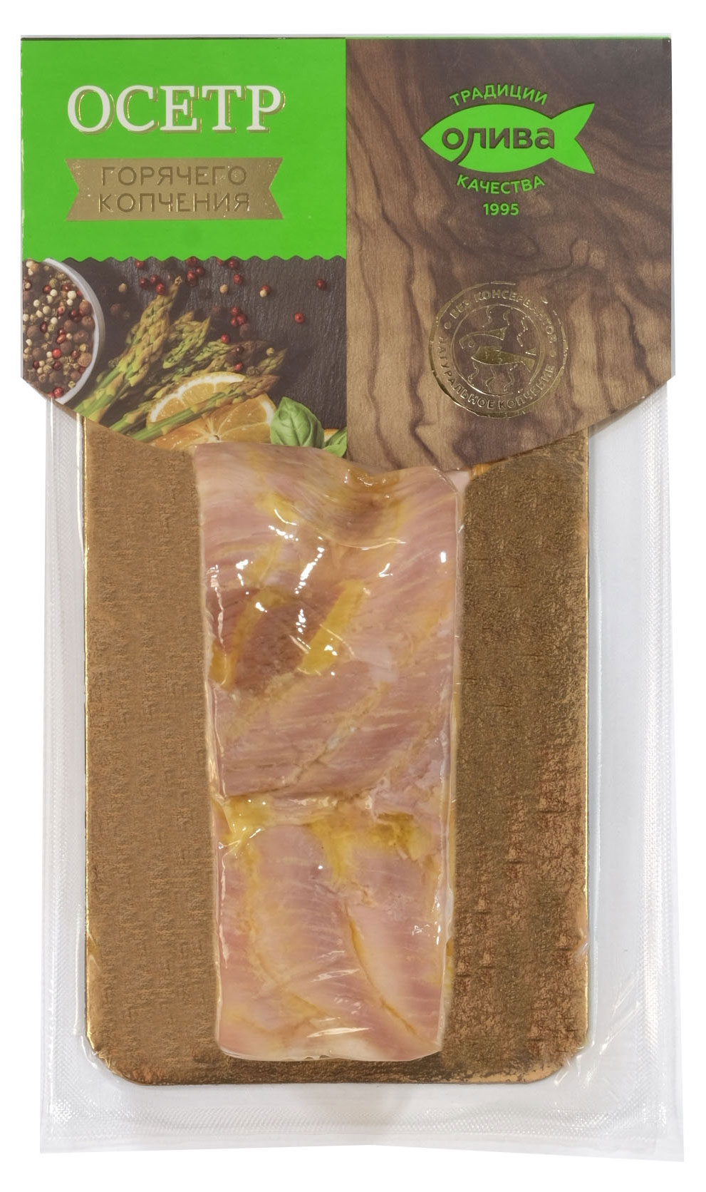

Осетр горячего копчения кусок, 300 г
