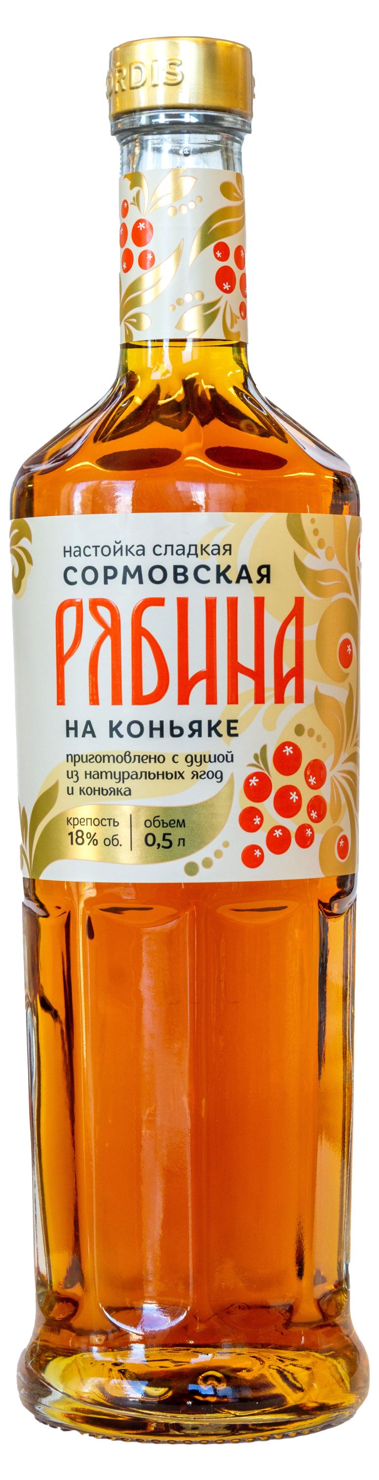 

Настойка Сормовская Рябина на коньяке Россия, 0,5 л