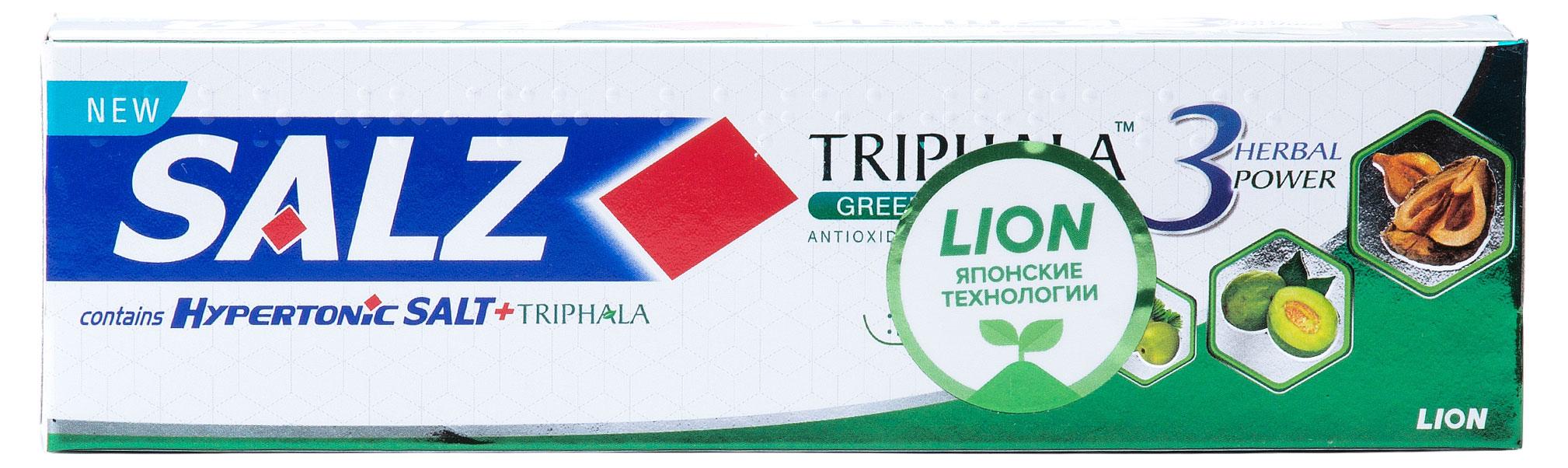 

Зубная паста LION Salz Herbal с гипертонической солью и трифалой, 90 г