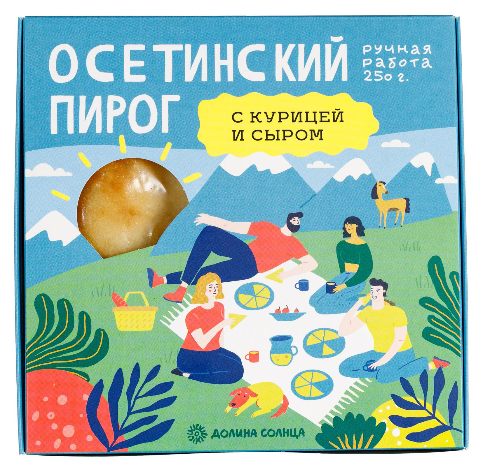 

Осетинский пирог Долина Солнца с курицей и сыром, 250 г