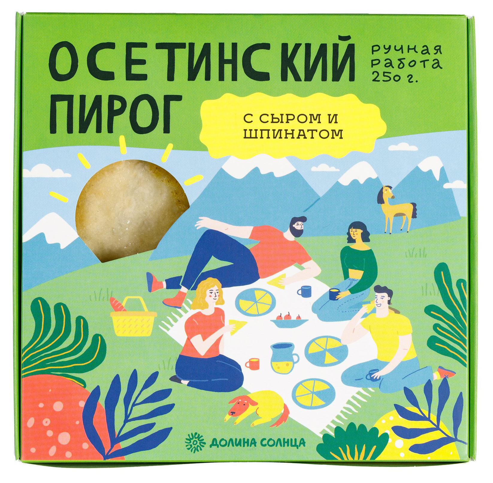 

Осетинский пирог Долина Солнца с шпинатом и сыром, 250 г