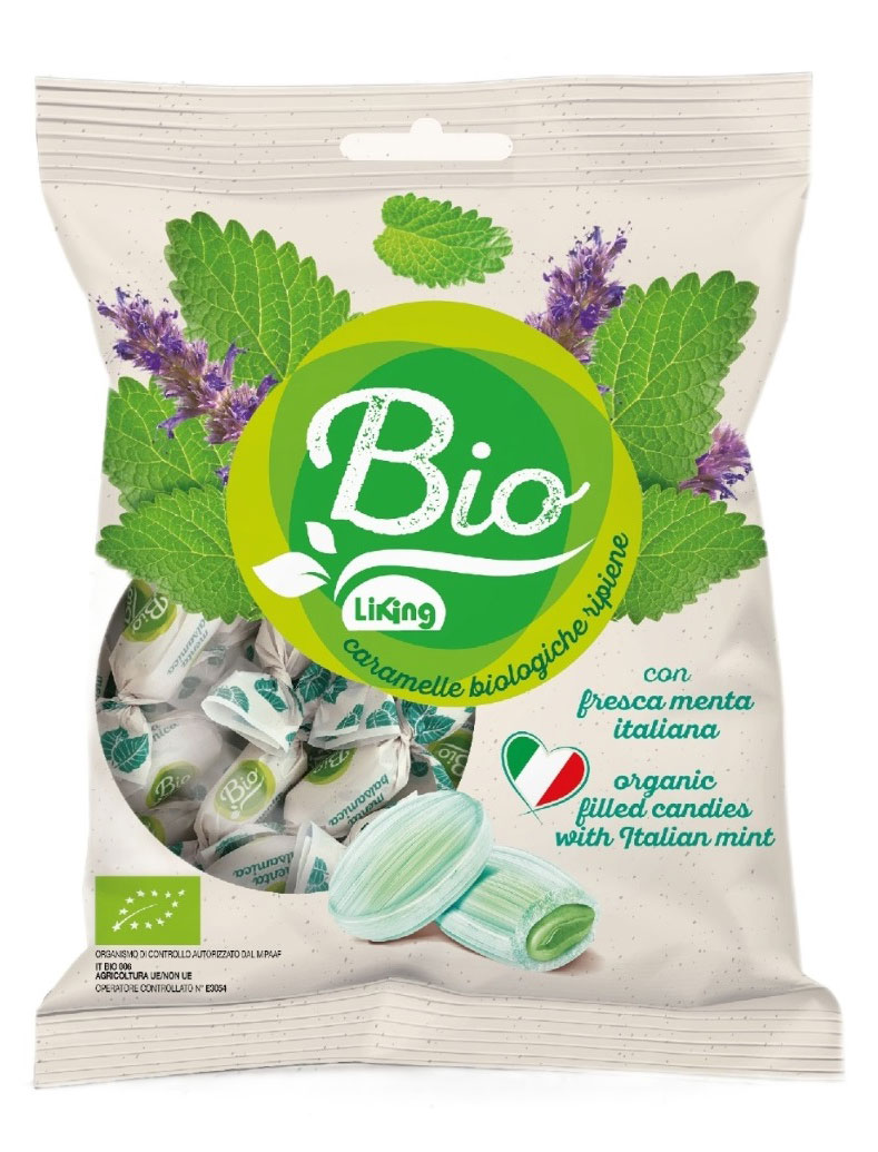 

Карамель BIO с начинкой из мятного сиропа, 90 г