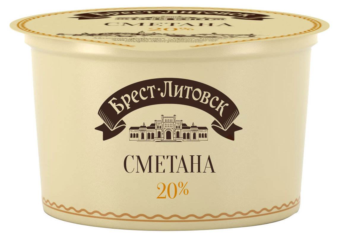 

Сметана Брест-Литовск 20%, 180 г