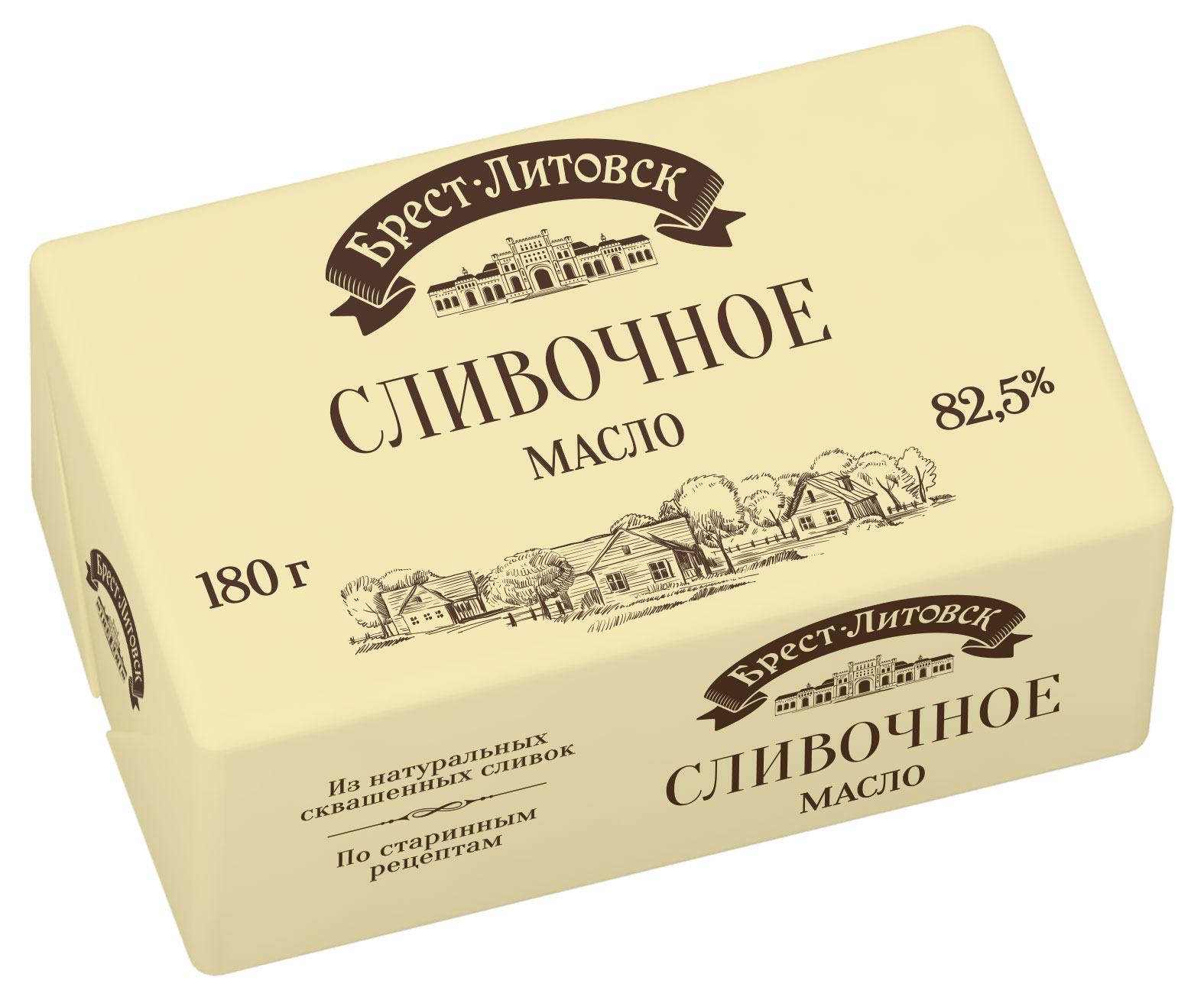 

Масло сладкосливочное Брест-Литовск несоленое из натуральных сливок 82,5% БЗМЖ, 180 г