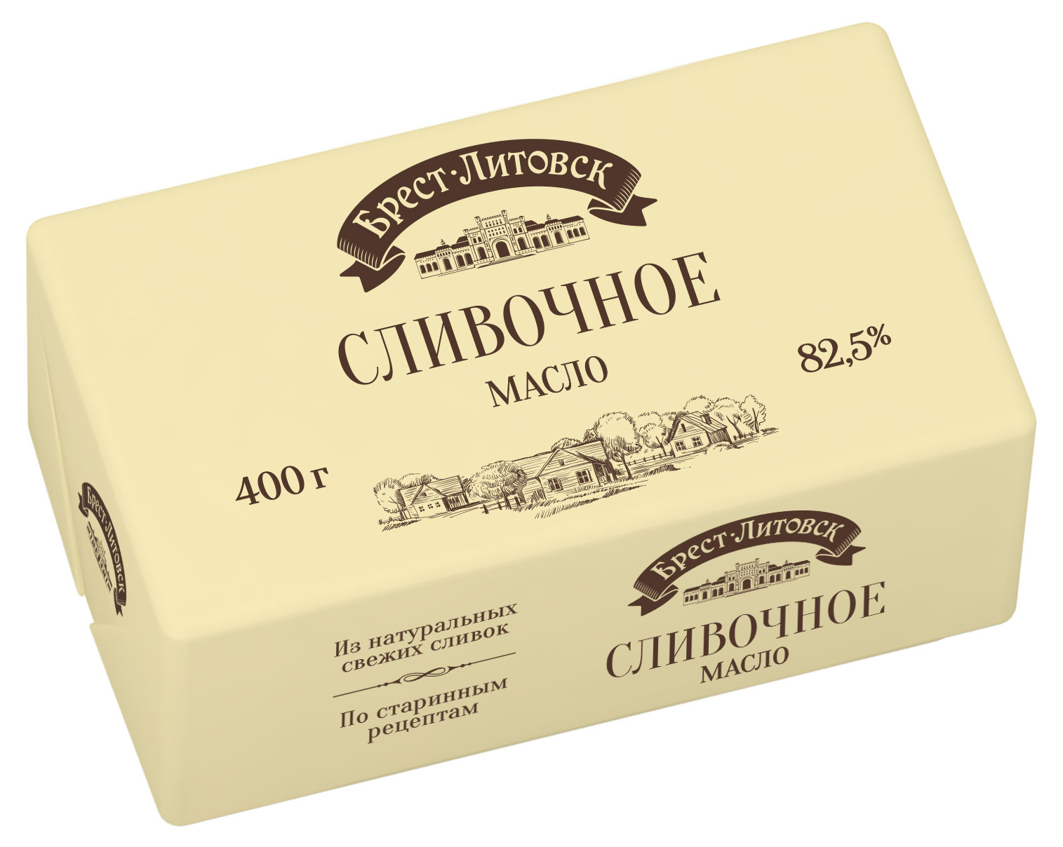

Масло сливочное Брест-Литовск несоленое 82,5% БЗМЖ, 400 г