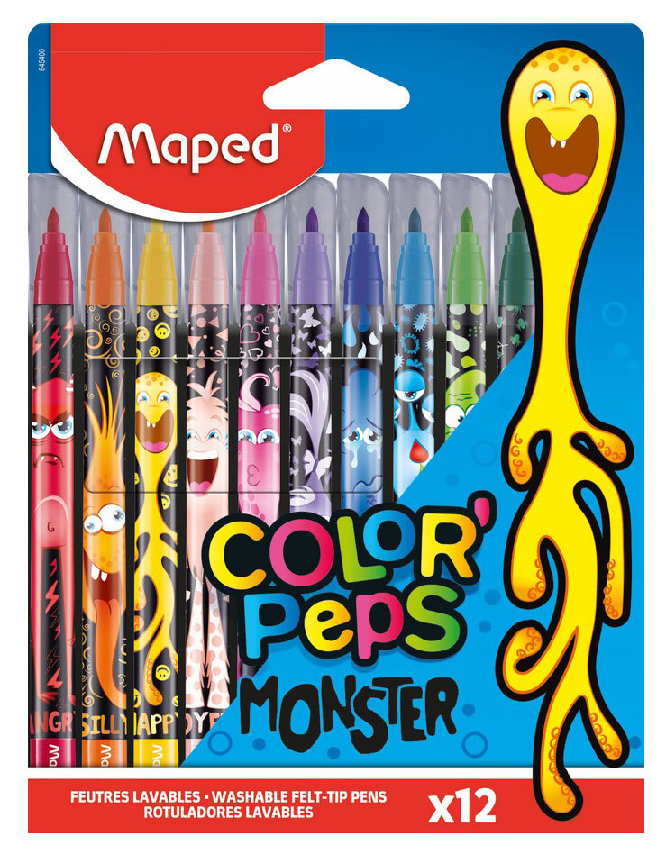 

Фломастеры Maped Color Peps Monster, 12 шт