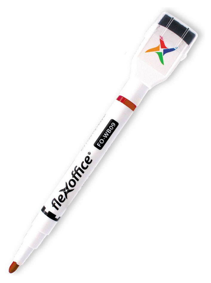 

Маркер для досок Flexoffice с губкой красный, 1 шт