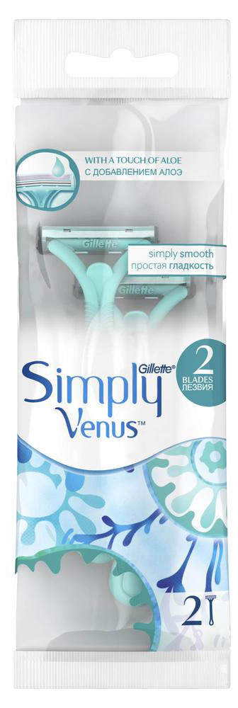 

Станок для бритья женский Venus Simply 2 одноразовые, 2 шт