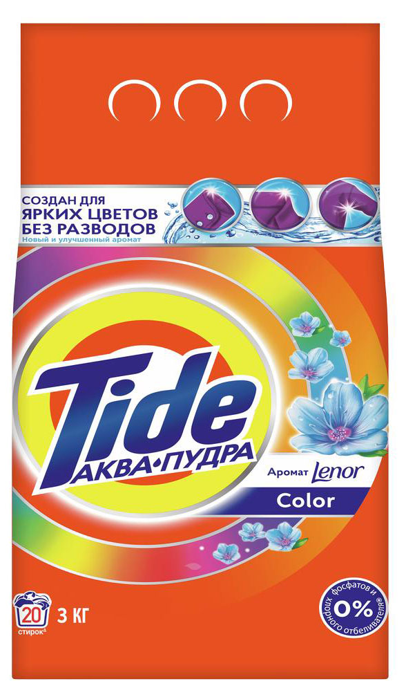 

Стиральный порошок Tide Автомат 2в1 Lenor Color, 3 кг (20 стирок)