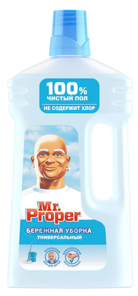 

Моющая Жидкость для полов и стен Mr. Proper Бережная Уборка, 1 л