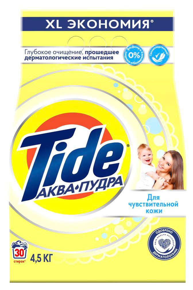 

Стиральный порошок Tide Автомат Детский, 4.5 кг (30 стирок)
