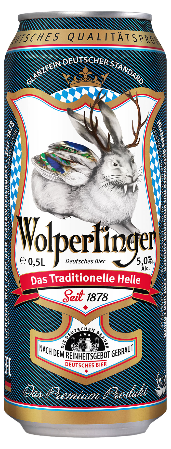 

Пиво Wolpertinger Das Traditionelle Helle светлое фильтрованное 4,9%, 500 мл