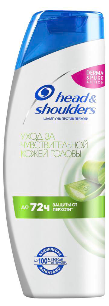 

Шампунь для волос Head&Shoulders Уход за чувствительной кожей головы против перхоти, 400 мл