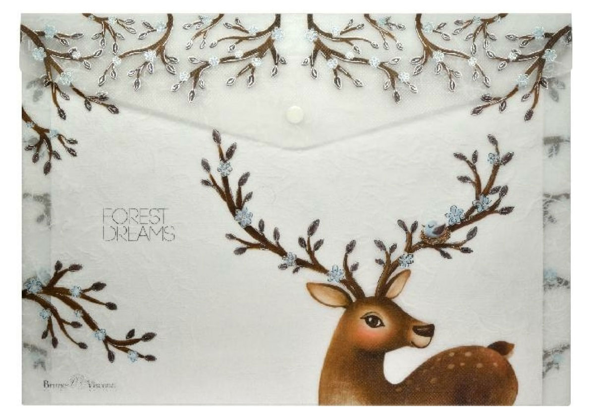 

Папка-конверт Альт на кнопке А4 Forest Dream