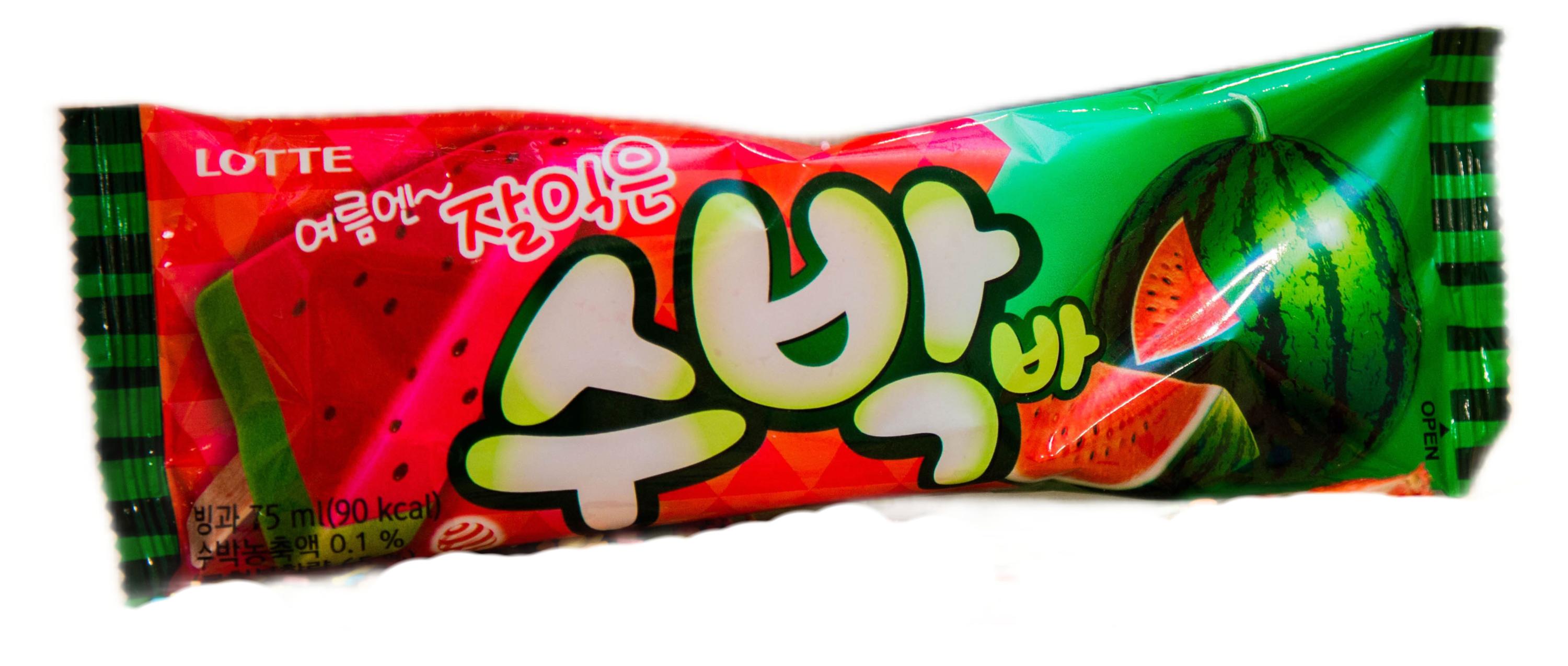 

Мороженое корейское Lotte эскимо арбуз, 80 г