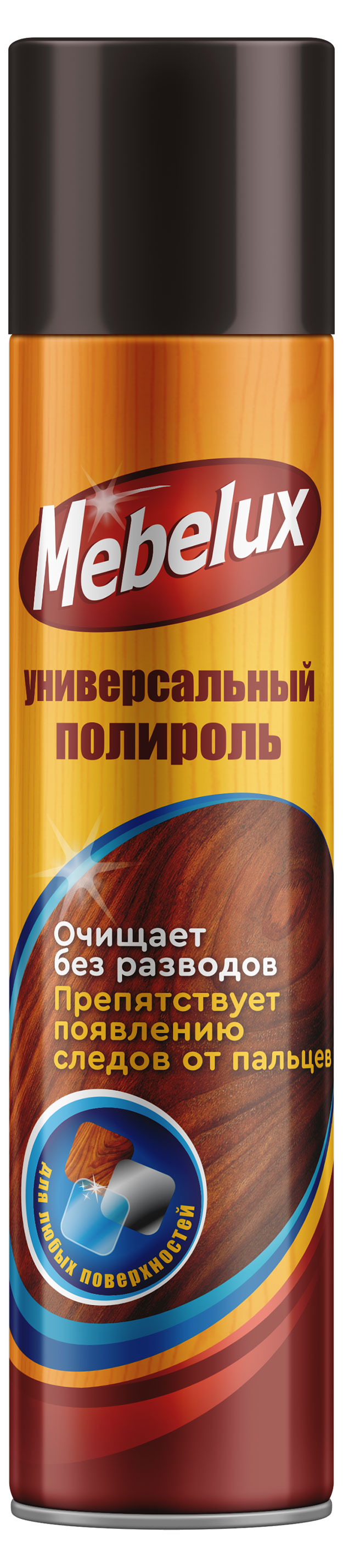 

Полироль для любых поверхностей Mebelux с антистатиком, 300 мл