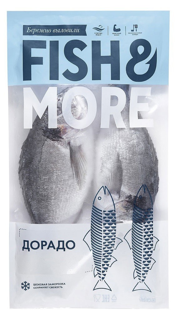 

Дорадо замороженная Fish&More неразделанная 300/400, вес