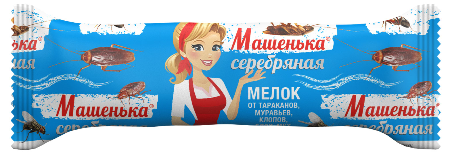 

Средство от насекомых Машенька серебряная меловой карандаш, 20 г