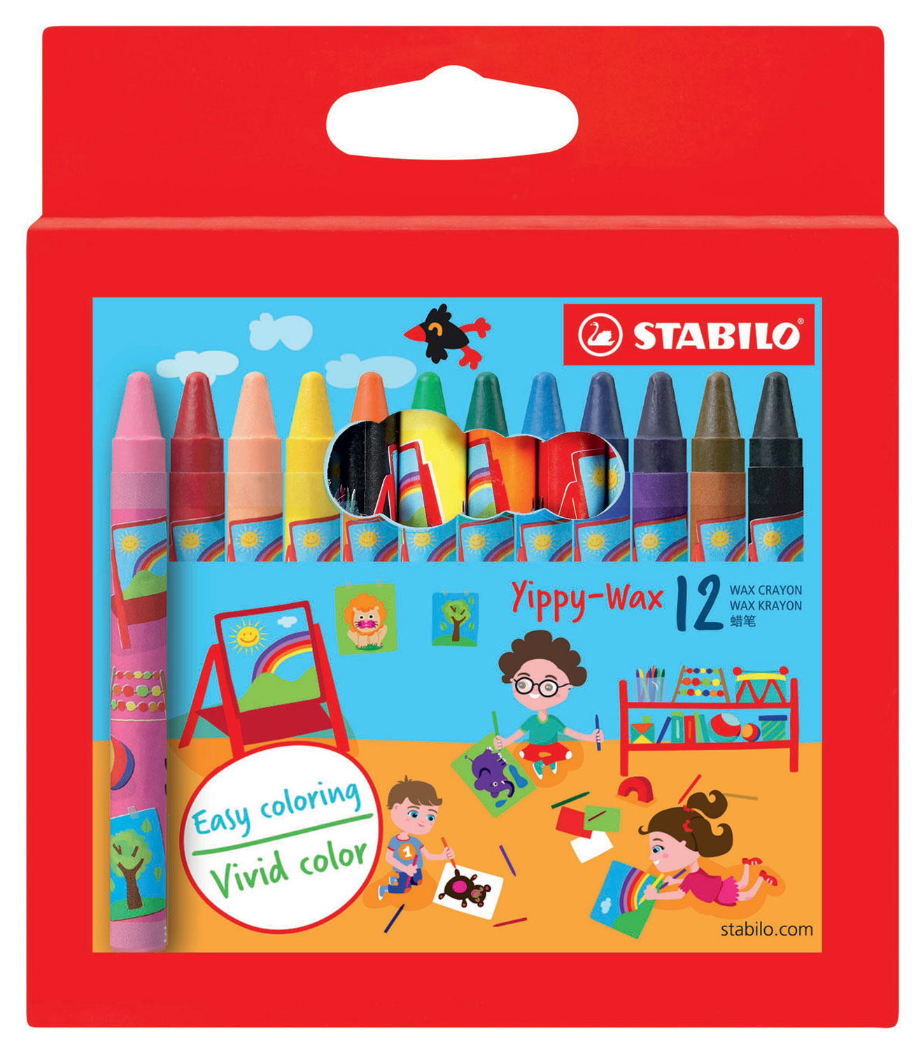 

Мелки восковые Stabilo, 12 цветов