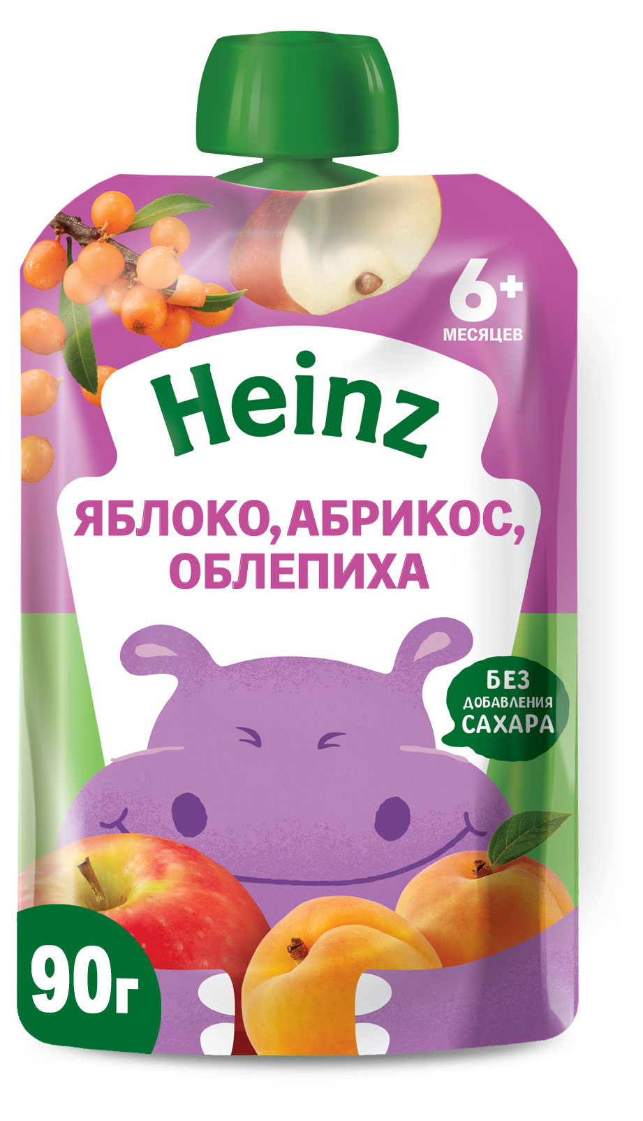 

Пюре Heinz яблоко-абрикос-облепиха с 6 месяцев, 90 г