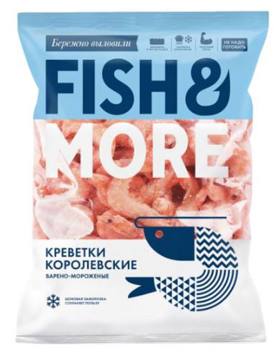

Креветки королевские Fish&More замороженные, 700 г