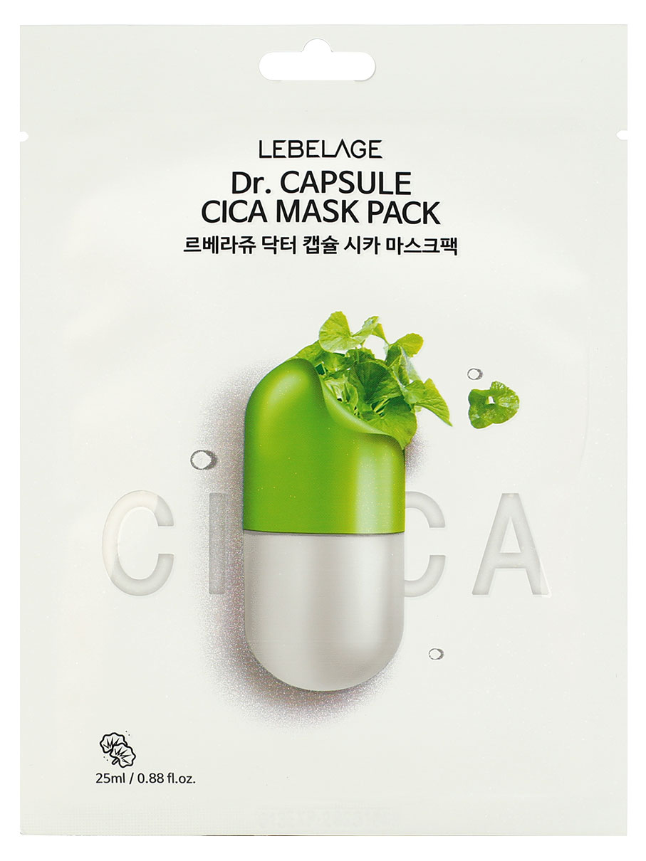 

Маска тканевая для лица LEBELAGE Dr. Capsule с экстрактом центеллы, 25 мл